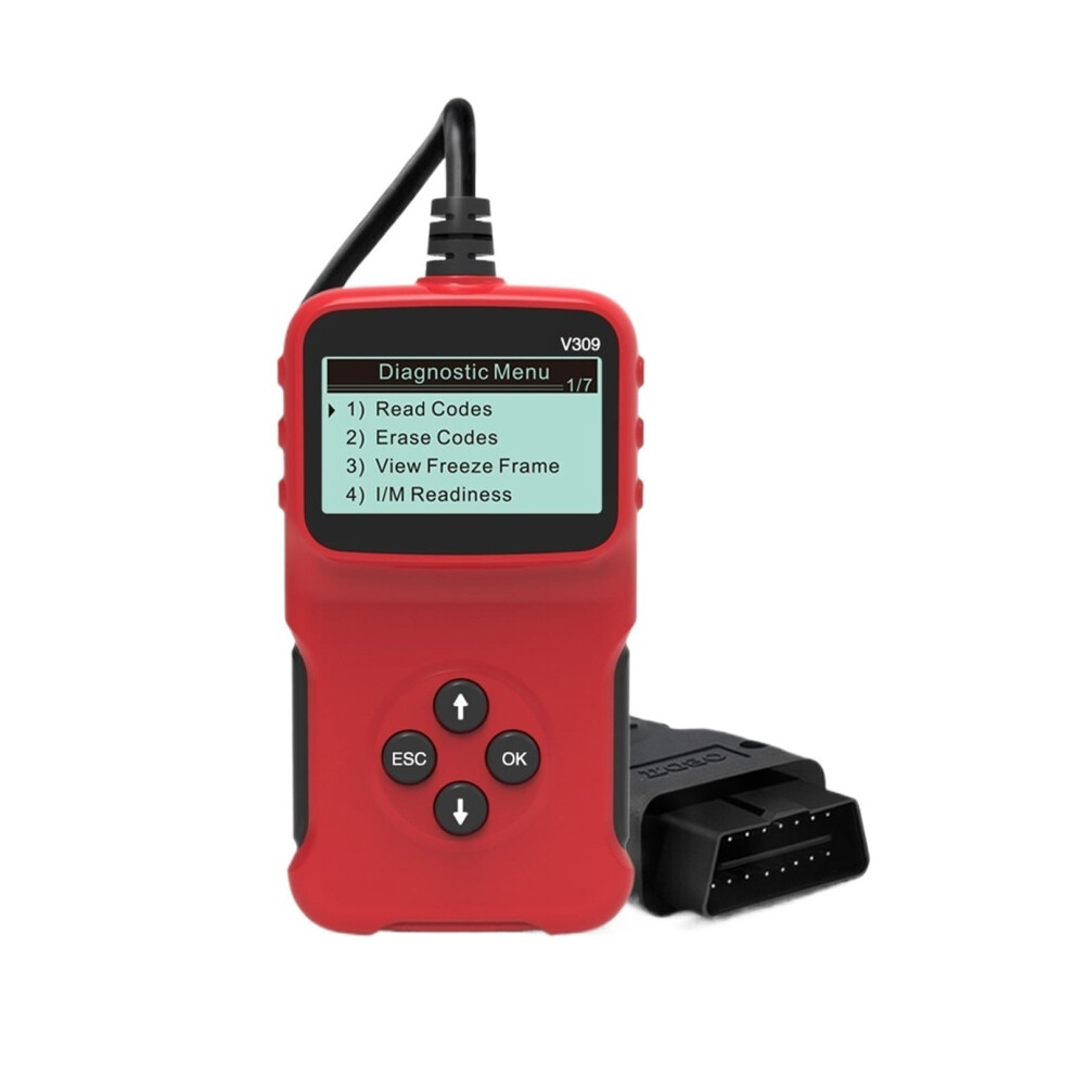 V309 Obd2 Scanner Automotive Diagnostic Troubleshooter Automotive Engine Trouble Code Reader Obd2 Check Engine Lights,Easy To Operate 9314556350122