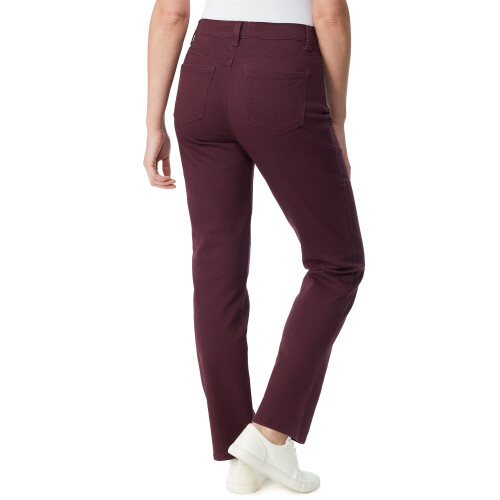 Calça jeans reta Amanda de cintura alta para mulheres e tamanhos plus size, comprimento regular de 30 polegadas (76 cm), comprimento da perna curto 1