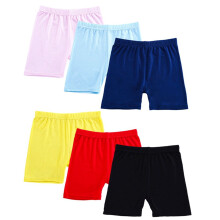 Pacote com 6 shorts de algodão para dança e ciclismo para meninas, macios e seguros, ideais para usar por baixo de vestidos ou roupas. Tamanhos de