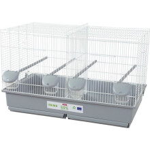 Bird breeding cage - Zolux - Primo 69 x 39 x 44.5 cm - White and grey
