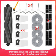 18 Szt Filtr Szczotkowy Worek na Kurz Mop Ściereczka dla L10s Pro Ultra Heat RLL82CE/X30 Ultra/Mova E30 Ultra Części Zamienne
