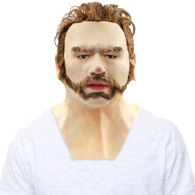 Tocado de látex de Halloween para hombre joven,