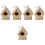 5Pièces Puzzle 3D Bois DIY Enfants Miniature Décor Khaki 4