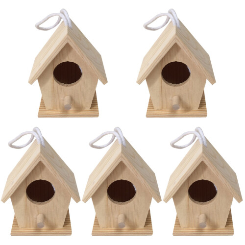 5Pièces Puzzle 3D Bois DIY Enfants Miniature Décor Khaki 1
