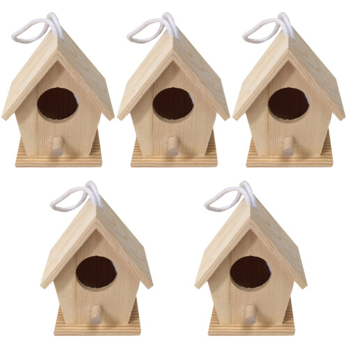 5Pièces Puzzle 3D Bois DIY Enfants Miniature Décor Khaki 2