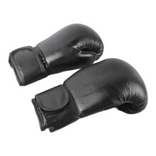 Black 8oz Hook and Loop Boxing Gloves