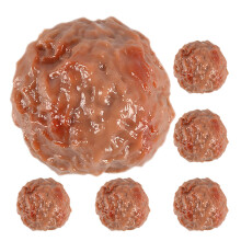 30Pièces Boulettes Faux Boeuf PVC Décorations Cuisine Ludiques Marron