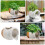 2Pcs Decorative Ceramic Jar Fountain White Garden Waterfall Home Decor 11