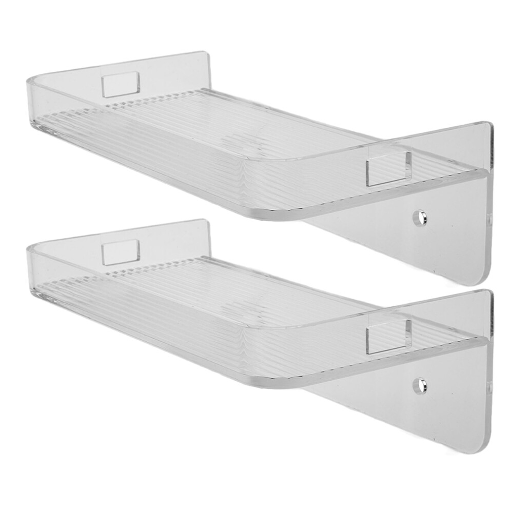 10Pcs Clear Wall Mounted Storage Rack Acrylic Floating Shelf For Home 352635376853