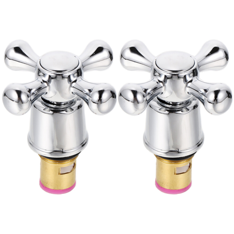Photos - Tap Hidden Part 6Pcs Utility Faucet Handles Brass Stainless Steel Silver Finish