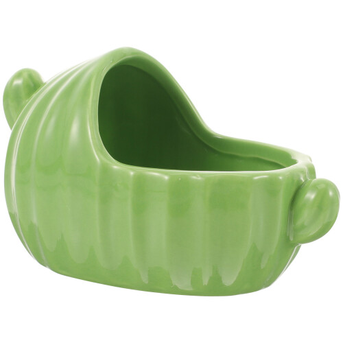3Pcs Compact Ceramic Hamster Sand Bath Box Small Green Pet Tub