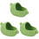 3Pcs Compact Ceramic Hamster Sand Bath Box Small Green Pet Tub 4