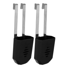 2Pcs Black Stainless Steel Toilet Tank Cleaning Tablet Holder for Tank
