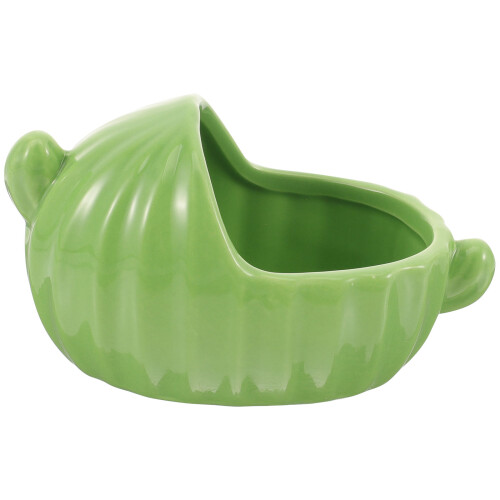 3Pcs Compact Ceramic Hamster Sand Bath Box Small Green Pet Tub 1
