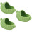 3Pcs Compact Ceramic Hamster Sand Bath Box Small Green Pet Tub 9