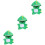 3Pcs Cute Green Plush Dinosaur Doll Costume Soft Comfortable 6