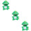 3Pcs Cute Green Plush Dinosaur Doll Costume Soft Comfortable 10