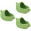 3Pcs Compact Ceramic Hamster Sand Bath Box Small Green Pet Tub 8