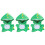 3Pcs Cute Green Plush Dinosaur Doll Costume Soft Comfortable 5