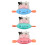 9Pcs Lightweight Floating Bath Toys Assorted Cartoon Milk Cows 2