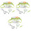 3Sets Multi-Functional Kids Outdoor Bug Observation Kit Green Plastic 5