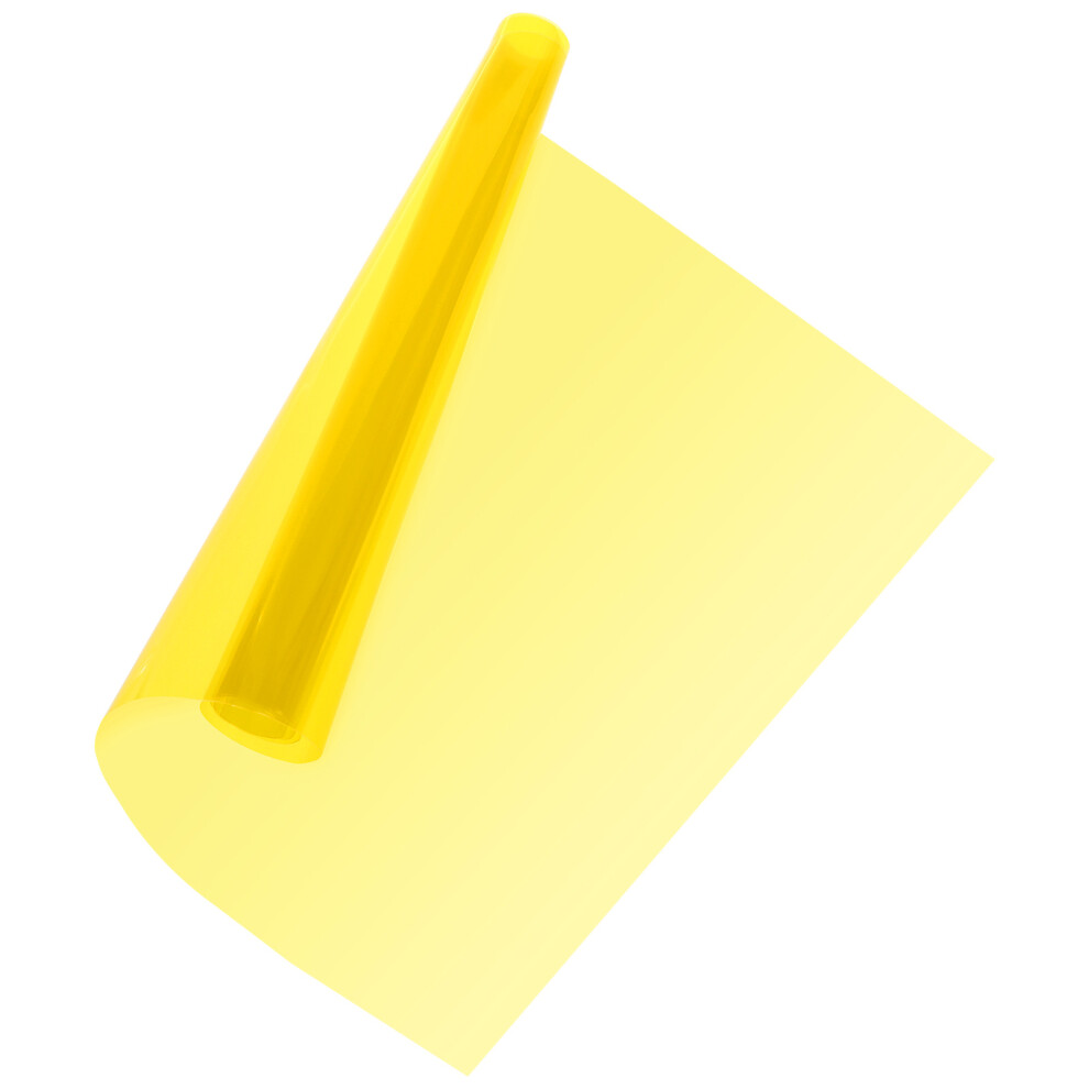 2Pcs Car Decoration Decals High Transparency Headlight Film Yellow 352635324618