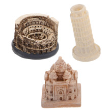 2Sets Resin Miniatuur Stadsmodellen Decoraties in Diverse Kleuren
