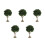 5Pcs Artificial Miniature Trees Green Plastic for Diorama Scenes 6