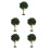 5Pcs Artificial Miniature Trees Green Plastic for Diorama Scenes 10