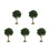 5Pcs Artificial Miniature Trees Green Plastic for Diorama Scenes 7