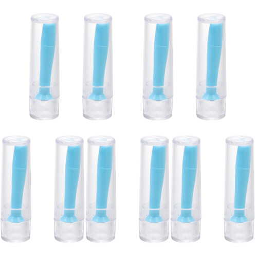 10Pcs Replaceable Silicone Contacts Lens Sticks Portable Sky-Blue 1
