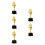5Pcs Plastic Dancing Trophy Awards for Kids Cheer Events 9