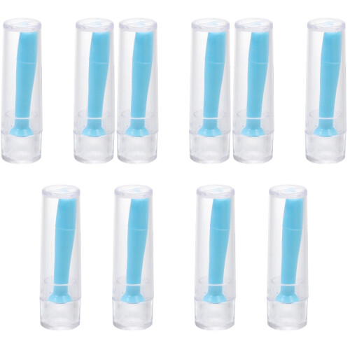 10Pcs Replaceable Silicone Contacts Lens Sticks Portable Sky-Blue 2