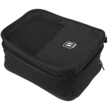 Black Portable Shoe Pouch Travel Organizer Space-Saving Bag