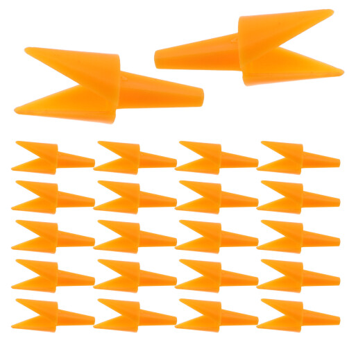 100Pcs Mini Plastic Bird Mouth for Craft Decor Yellow