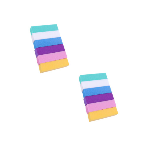 12Pcs Nail File Set Assorted Color Sanding Block for Smooth Nail Edges 2