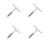 4Pcs Plastic All-Purpose Shower Squeegee for Glass and Windows 4