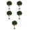 5Pcs Artificial Miniature Trees Green Plastic for Diorama Scenes 4