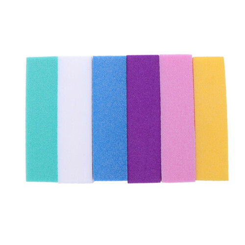 12Pcs Nail File Set Assorted Color Sanding Block for Smooth Nail Edges