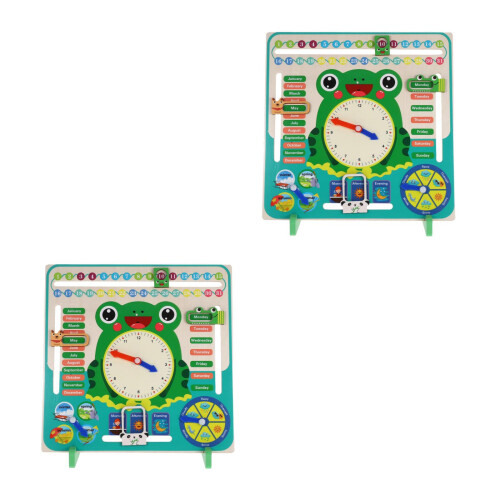 2Pièces Éducative Bois Grenouille Jouet Enfant 2