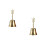2Pcs Durable Golden Copper Handbell for Buddhist Ceremony Use 6