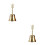 2Pcs Durable Golden Copper Handbell for Buddhist Ceremony Use 5