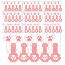 1000Pcs Pink Cat Paw Bakery Box Seal Stickers Self-Adhesive Labels