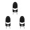 3Pcs Wall Mount Ironing Board Hanger Black Pbt Durable Rack for Home 6