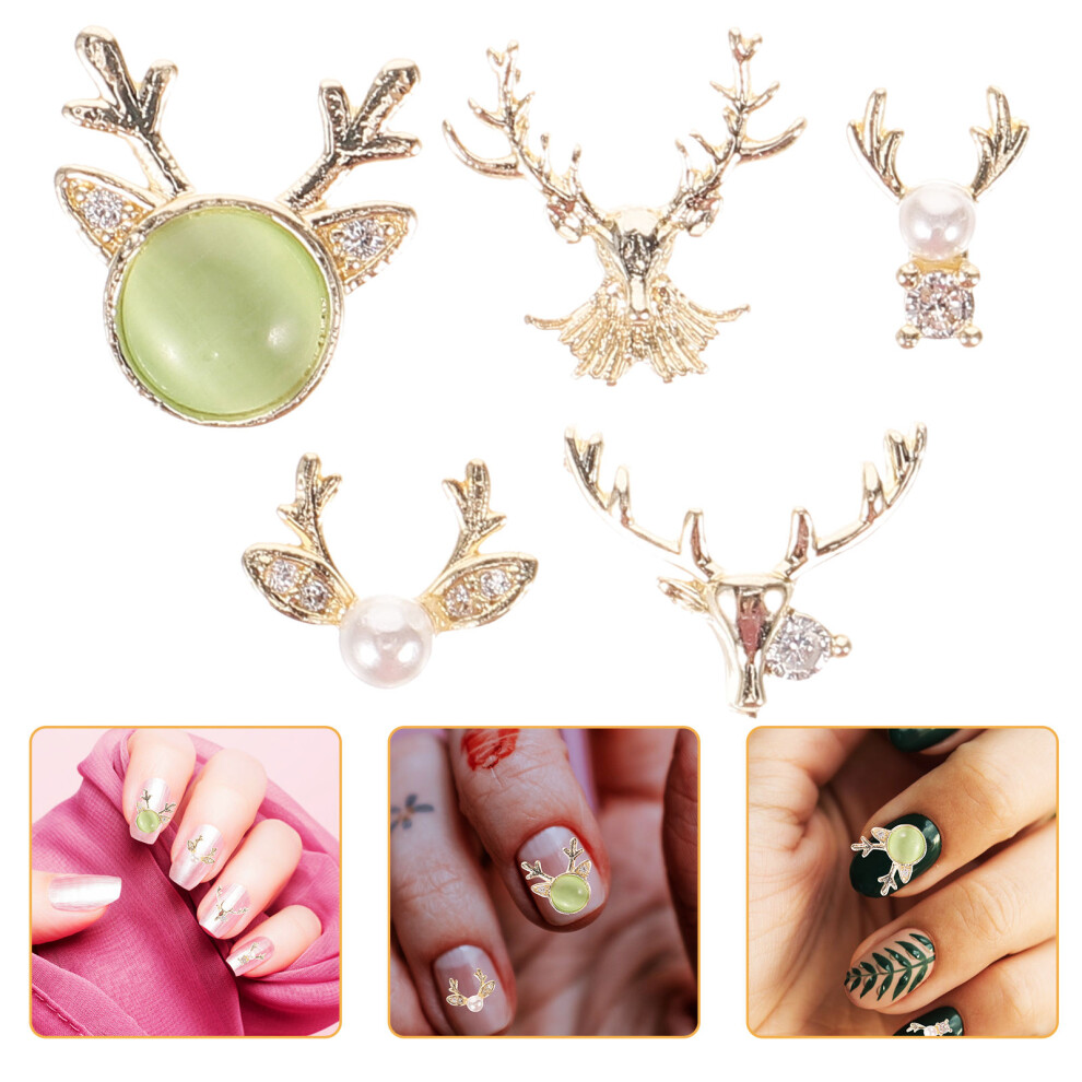 Vaguelly Golden 20Pcs Small Nail Gems Christmas Nail Charms For Women Nails