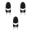 3Pcs Wall Mount Ironing Board Hanger Black Pbt Durable Rack for Home 4