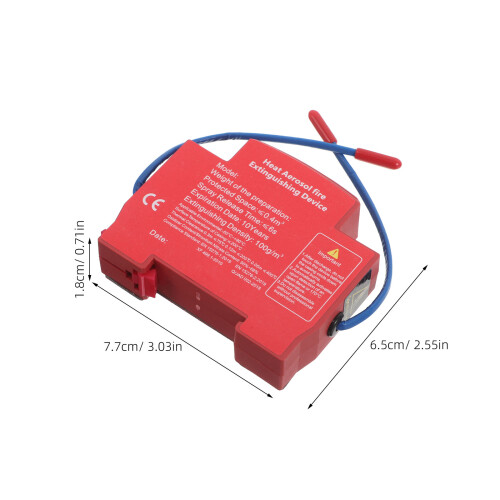 Red Automatic Aerosol Fire Extinguisher Car Engine Smart Sensor 2