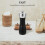 5Pcs Oak Wood Pepper Grinder Manual Adjustable Ceramic Salt Mill Black 3