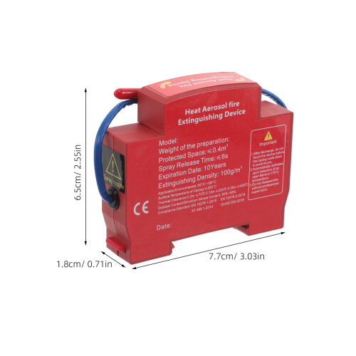 Red Automatic Aerosol Fire Extinguisher Car Engine Smart Sensor 1