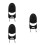 3Pcs Wall Mount Ironing Board Hanger Black Pbt Durable Rack for Home 7